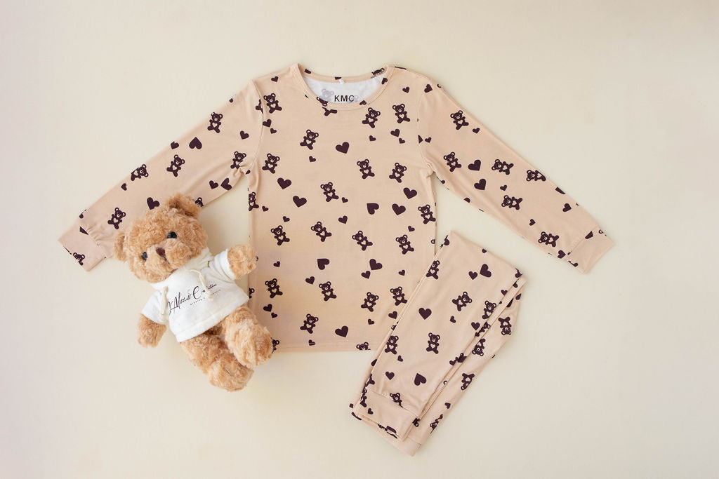 Brown Sugar Bear 2-Piece Pajama Se