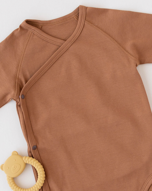 Caramel Luxe Cotton Baby Romper